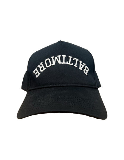 UPSIDE DOWN BALTIMORE HAT, BLACK