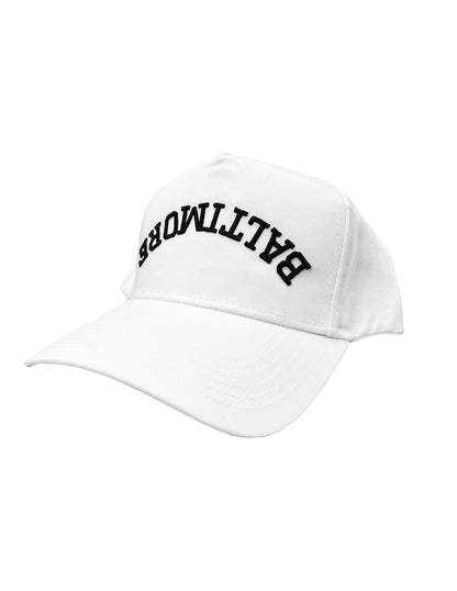 UPSIDE DOWN BALTIMORE HAT, WHITE